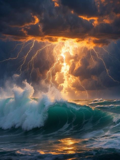 Sky After Storm, Lightning Ocean, Storm Waves, Future Nature, Photo Ciel, Sea Storm, Storm Photography, Stormy Sky, Clouds Photography