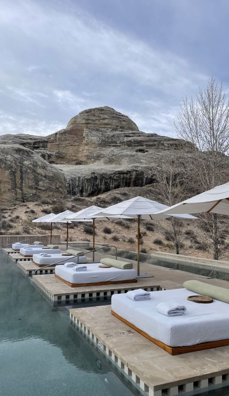 Amangiri Hotel, Amangiri Resort, Travel Aesthetics, Kelsey Merritt, Wellness Resort, Hay Day, Instagram Life, Ig Stories, Indoor Outdoor Living