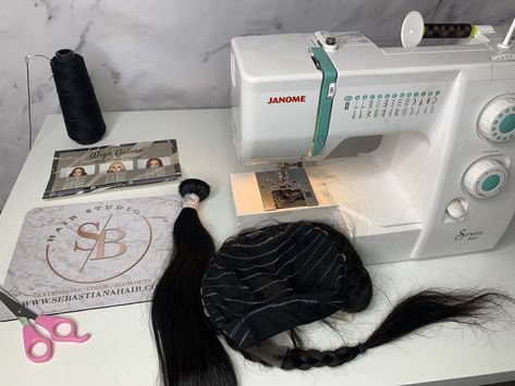 GLUELESS WIG MAKING | Sebastiana Wig Society Wig Making Aesthetic, Wig Maker Aesthetic, Wig Making Machine, Wig Making Tools, Wig Making Business, Wig Kit, Curling Techniques, Vision Board Pics, Sewing Machine Brands