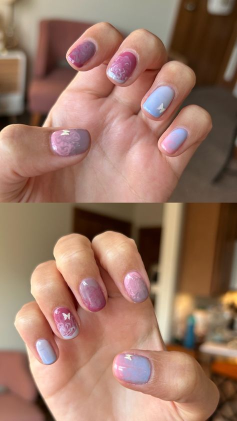 Short Nails Taylor Swift, Nail Art Taylor Swift Eras Tour, Eras Tour Nail Ideas Lover, Short Artsy Nails, Nail Art Taylor Swift, Lover Inspired Nails, Taylor Swift Eras Tour Nail, Lover Nails Taylor Swift, Taylor Swift Inspired Nails