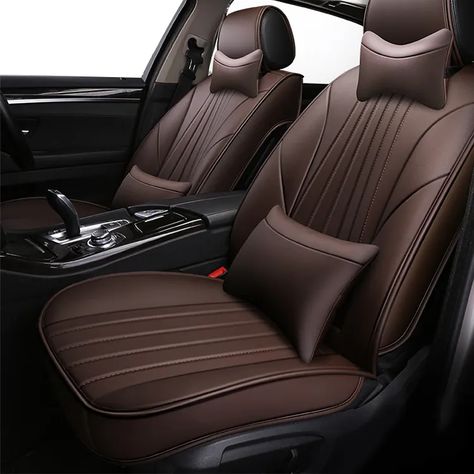 Car Seat Color Ideas, Custom Car Seats Designs, Car Seats Cover Design, Brown Car Interior, Leather Car Interior, Leather Interior Car, Leather Seats Car, Custom Car Interior Upholstery, Luxury Car Seat Cover Design