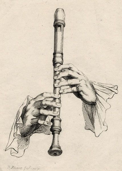 Image: Bernard Picart - Recorder Player's Hands Recital Poster, Lucas Cranach, Violin Art, Animal Tattoo Ideas, Woodwind Instrument, Early Music, Woodwind Instruments, Music Drawings, Albrecht Dürer