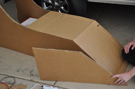 Cardboard Batmobile, Carton Car, Cardboard Box Car, Batman Diy, Batman Car, Box Cars, Cardboard Car, Batman Theme, Hear Me Roar