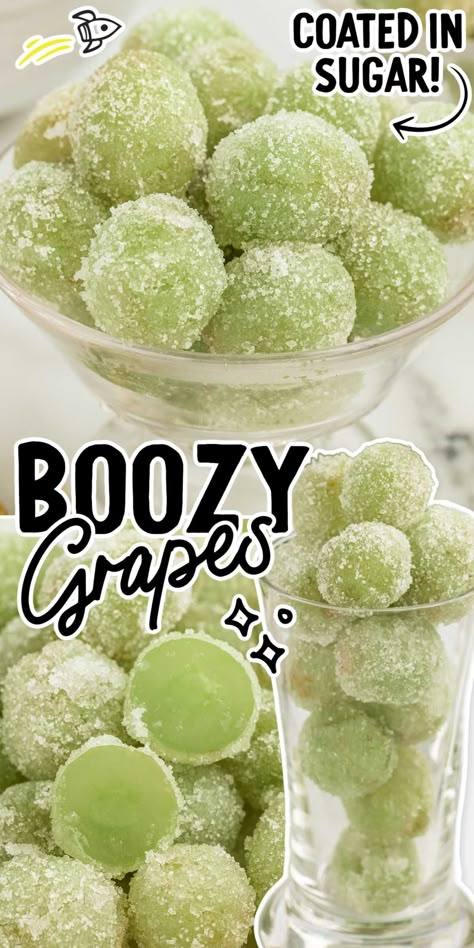 Our Boozy Grapes are easy to make, frozen grapes soaked in Watermelon White Claw and vodka, perfect for refreshing party snacks. Fruit Infused Vodka Recipes, Vodka Soaked Grapes, Alcohol Infused Grapes, Wine Soaked Fruit, Frozen Grapes With Alcohol, Alcohol Soaked Grapes, Boozy Fruit Recipes, Grapes Soaked In Alcohol, White Grape Recipes