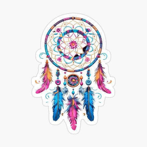 Get my art printed on awesome products. Support me at Redbubble #RBandME: https://www.redbubble.com/i/sticker/DREAMCATCHER-DREAM-CATCHER-NATIVE-ART-by-BonieDexter/150264803.EJUG5?asc=u Dreamcatcher Sticker, Plastic Stickers, Decorate Notebook, Coloring Stickers, Native Art, Eye Catching Colors, Sticker Art, Colorful Prints, Dream Catcher