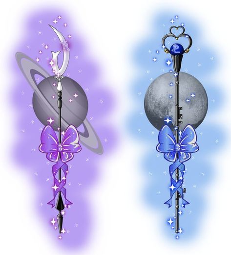 matching tattoo ideas from sailor moon Sailor Moon Symbols, Matching Tattoo Ideas, Sailor Moon Wands, Saturn Tattoo, Nerdy Tattoos, Sailor Tattoos, Sailor Moon Tattoo, Bestie Tattoo, Toshiro Hitsugaya