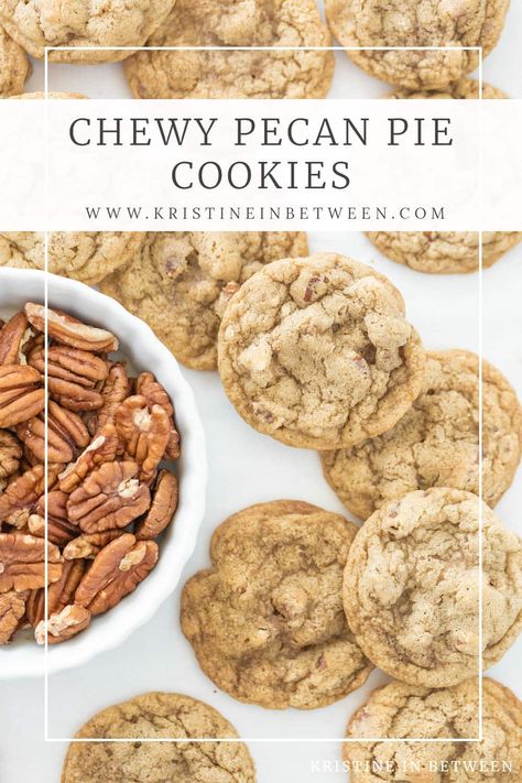 Pecan Chewy Cookies, Pecan Pie Cookies Gluten Free, Pecan Snacks Healthy, Chopped Pecan Recipes, Buttered Pecan Cookies, Pioneer Woman Pecan Pie Cookies, Vegan Pecan Cookies, Pecan Sandy Cookie Recipe, Peanut Butter Pecan Cookies