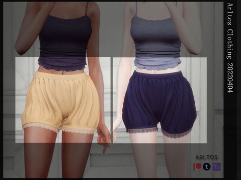 The Sims Resource - Wrinkle pants / 20220404 Sims 4 Cc Bloomers, Sims 4 Bloomers, Alpha Cc, Braided Dress, Cc Mods, Cc Clothes, Sims 4 Expansions, Bloomers Shorts, Sims4 Cc