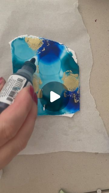 The Little Craft House on Instagram: "It’s been a while since I’ve had a little play with alcohol inks! So here’s a beautiful ocean inspired piece on polymer clay. This will be part one as I plan to cut them out and apply resin on top and turn into earrings. Stay tuned for part two!   *all supplies for this project are available in store!  . . #alcoholink #polymerclay #polymerclayearrings #earringmaker #earringdesign #craft #ink #tutorial" Alcohol Ink And Polymer Clay, Alcohol Ink Clay Earrings, Polymer Clay Alcohol Ink Tutorial, Alcohol Ink Polymer Clay, Polymer Clay And Resin Jewelry, Alcohol Ink Tutorials, Clay Earrings Diy Tutorials, Alcohol Ink In Resin, Ink Tutorial