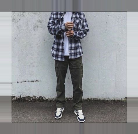 [Ad] 83 Must Have Green Cargo Pants Outfit Tricks To Try Out In All Season #greencargopantsoutfit Flannel With Cargo Pants, Grey Flannel Outfit Men, Flanel Outfit Aesthetic Man, Flanel Outfit, Blue Flannel Outfit, Men Flannel Outfits, Green Cargo Pants Outfit, Flannel Outfits Men, Cargo Pants Outfit Men