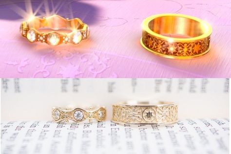 A couple commissioned replicas of Rapunzel and Flynn's wedding rings from Tangled Wedding Rings Disney, Rings Disney, Trendy Wedding Rings, Princess Rings, Disney Wedding Rings, Rapunzel Wedding, Tangled Wedding, Morganite Engagement Ring Vintage, Dream Boards