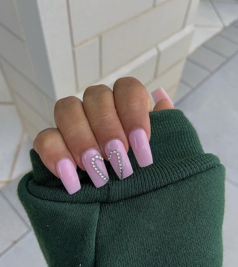 Diamond Heart Nails, Heart Diamond Nails, Diamond Nails, Nails Ideas, Nails Nails, Diamond Heart, Stylish Nails, Nail Designs, Nails