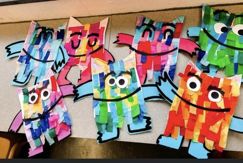 Colour Monster Outdoor Activities, Color Monsters Printable, Crafts About Feelings For Preschoolers, Monster Emotions Preschool, The Color Monster Craft, Preschool Monster Activities, Color Monster Art, Colour Monster Display, Color Monster Activities Preschool