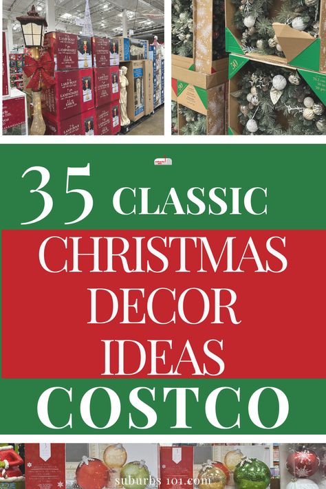 Bring holiday magic to your home with these beautiful Christmas decor ideas from Costco! From a miniature Christmas village to chic Christmas entryway accents, you can find classy Christmas decor at Costco. Shop at Costco for muted Christmas decor for an elegant touch, rustic and French country Christmas decor for cozy charm, and minimalist outdoor Christmas decor ideas for your living room, mantel, entryway and kitchen. You can also buy outdoor Christmas decorations at Costco. Happy decorating! Classy Christmas Decor Living Rooms, Classic Christmas Decor Ideas, Costco Christmas, Tesco Christmas, Miniature Christmas Village, French Country Christmas Decor, Classic Christmas Decor, Country Christmas Decor, Classy Christmas Decor