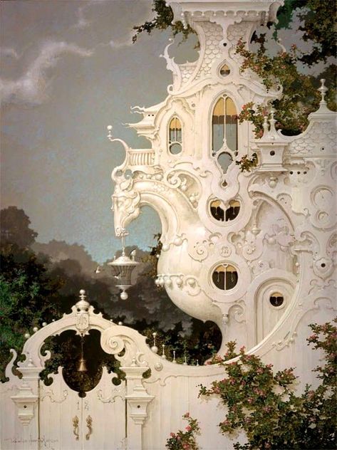 Daniel Merriam, Istoria Artei, Art Nouveau Architecture, 판타지 아트, Futuristic Architecture, Beautiful Architecture, Beautiful Buildings, Fantasy Landscape, Amazing Architecture