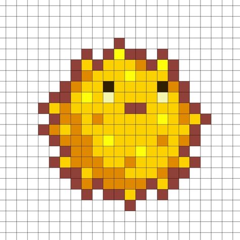 Stardew valley knitting pattern Stardew Valley Pufferfish, Stardew Embroidery, Stardew Pixel Art, Stardew Valley Alpha Pattern, Stardew Valley Perler Bead Patterns, Stardew Valley Embroidery, Stardew Valley Cross Stitch Pattern, Fish Stardew Valley, Stardew Valley Pixel Art Grid