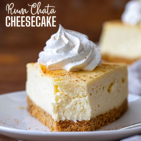 I am baker Rumchata Cheesecake, Freezing Cheesecake, Snickerdoodle Cheesecake, Cheesecake With Whipped Cream, Yummy Cheesecake, Gingersnap Crust, Banana Cheesecake, I Am Baker, Classic Cheesecake