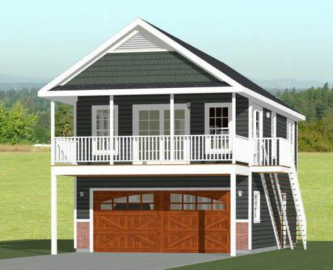 20X32 HOUSE -- 2 Bedroom -- 808 sqft -- PDF FloorPlan -- Model 6U - $29.99. This is a PDF Plan (digital product) and will be emailed only. When the PDF has been sent, your purchase will be marked as "Shipped." No hard copies are sent. 20X32H6U 1 bedroom, 1 bath home. 2 car garage and 170 sq ft storage on the first level, with a balcony on the 2nd level. It has a microwave over range, and apartment sized fridge. Sq. Ft: 808 (170 1st, 638 2nd) Building size: 20'-0" wide, 40'-0" deep (including ... Cabin Garage, Garage Apartment Floor Plans, Lake Property, Garage Guest House, Carriage House Plans, Cottage Plans, Garage Loft, Garage Apartment Plans, Granny Flats