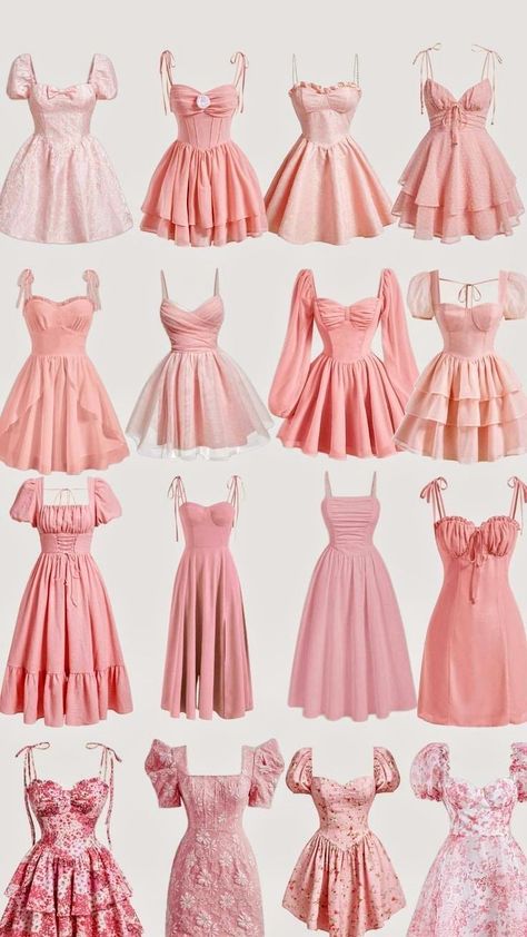 Affordable Pink Prom Mini Dress, Pink Mini Dresses For Prom Season, Feminine Pink Mini Dress For Homecoming, Pink Ruffled Mini Dress For Prom, Pink Barbiecore Mini Dress For Summer, Pink Hoco Dresses, Sparkly Hoco Dress, Chic Bodycon Dress, Color Melon