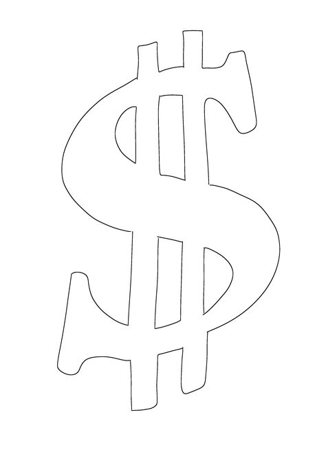 Money Bag Outline, Money Sign Tattoo Stencil, Money Bag Stencil, Dollar Sign Tattoo Design, Money Sign Drawing, Tattoos Stencils Outline, Crip Tattoos, Money Sign Tattoo, Dollar Sign Tattoo