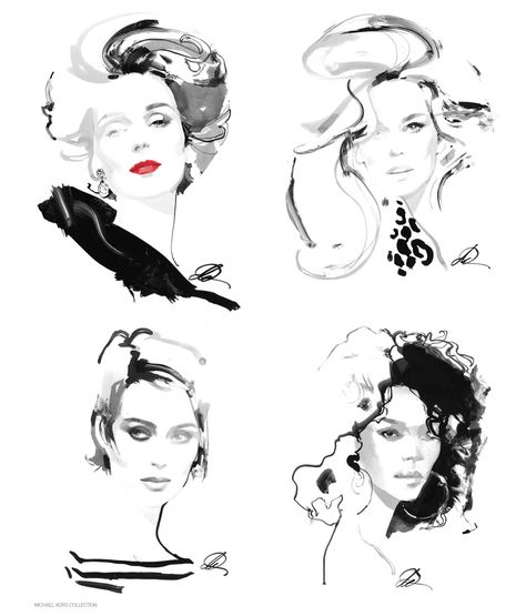 David Downton: Master Of Fashion Illustrations - A&E Magazine David Downton Fashion Illustration, David Downton Illustration, Ink Fashion Illustration, Fashion Illustrators, Fashion Character, David Downton, Draw Fashion, Fashion Illustrations Techniques, Illustration Techniques