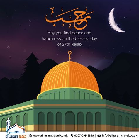 📿We are heading towards the blessed month of Ramadan 2022 in a few days. Today is the special day to make prayers to the Almighty and lets hope that we all find peace and tranquility in our lives. 📿 𝟮𝟳𝘁𝗵 𝗥𝗮𝗷𝗮𝗯 𝗠𝘂𝗯𝗮𝗿𝗮𝗸 #Muslims #Rajab2022 #Islamic #prayers #Salah #blessings #Hajj2022 #Umrah2022 #AlharamTravelUK Rajab Mubarak, 27 Rajab, Islamic Prayers, Ramadan 2022, Peace And Tranquility, Month Of Ramadan, Find Peace, Aesthetic Movies, Finding Peace