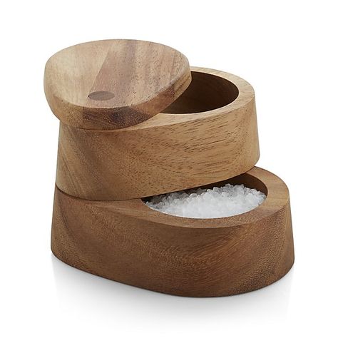 Wooden Containers, Kitchen Accesories, Wood Turning Projects, Salt Cellar, Wooden Projects, Wood Creations, Small Wood Projects, Wooden Kitchen, Wooden Gifts