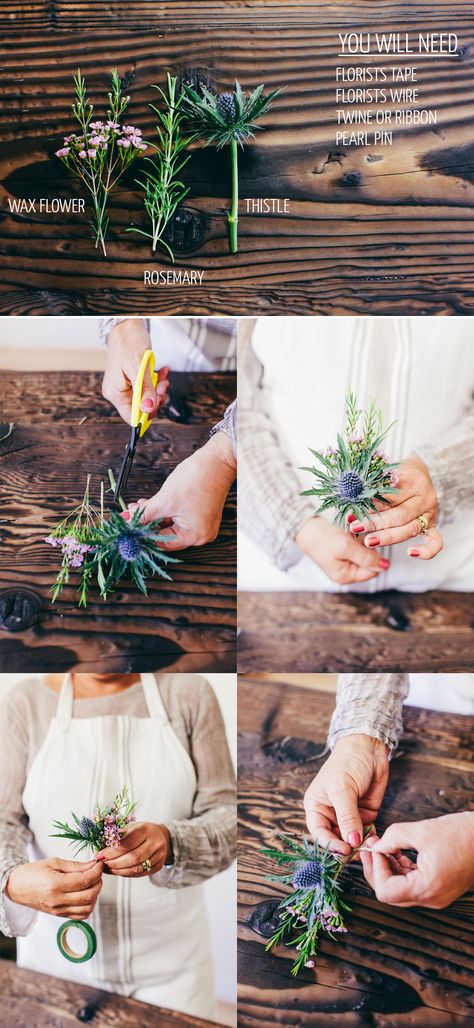 Plant Bouquet, Diy Boutonniere, Button Holes Wedding, Wax Flower, Wax Flowers, Rock My Wedding, Scottish Wedding, Button Holes, Boutonniere Wedding