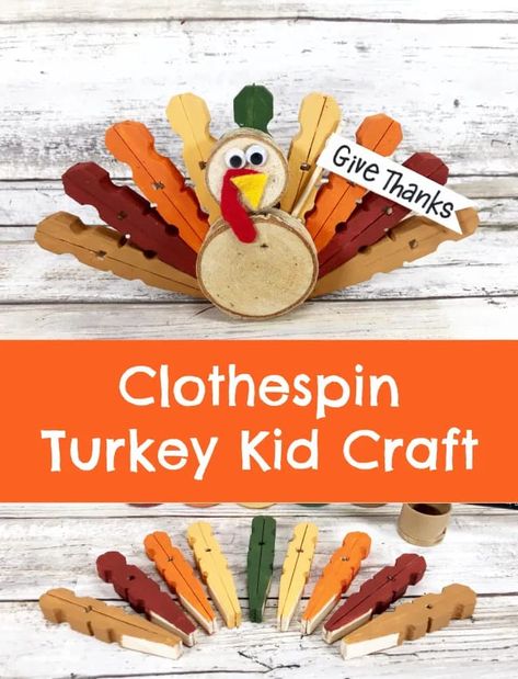 Clothespin Turkey Kid Craft Dollar Store Project for Thanksgiving #dollarstorecraft #kidcraft #turkeycraft #thanksgiving #laurakellydesigns Friendsgiving Crafts, Fall Rec, Craft For Thanksgiving, Make A Turkey, Turkey Crafts Kids, Mantle Decorations, Crafts Thanksgiving, Thanksgiving Turkey Craft, Yellow Crafts