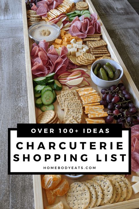 I've been looking for a charcuterie board shopping list to help me plan out a charcuterie board for my daughter's birthday. This list is PERFECT!!! Charcuterie How To Build, Char Cuterie Board, Long Charcuterie Board Diy, Images Of Charcuterie Boards, Charcuterie Box Sizes, How To Price A Charcuterie Board, How To Plan A Charcuterie Board, Charcuterie Board Sizes, Charcuterie Board Supplies