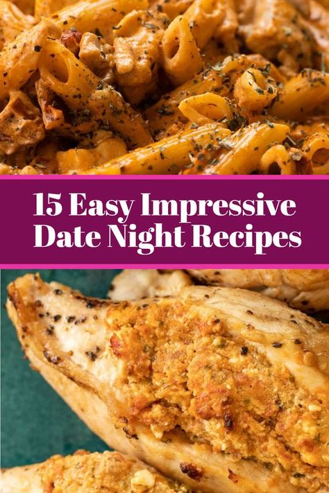 Planning a romantic evening at home? These 15 easy recipes are sure to impress your date without the stress. From gourmet dishes to cozy comfort foods, elevate your date night with delicious homemade meals. Food To Make As A Couple, Dinner Ideas For Couples At Home, Romantic Dinner At Home Decorations Table Settings Date Nights, Couple Dinner At Home, Valentine’s Day Dinner At Home Ideas, At Home Anniversary Dinner, Anniversary Dinner At Home Romantic, Romantic Meals For Two At Home, At Home Date Night Dinner