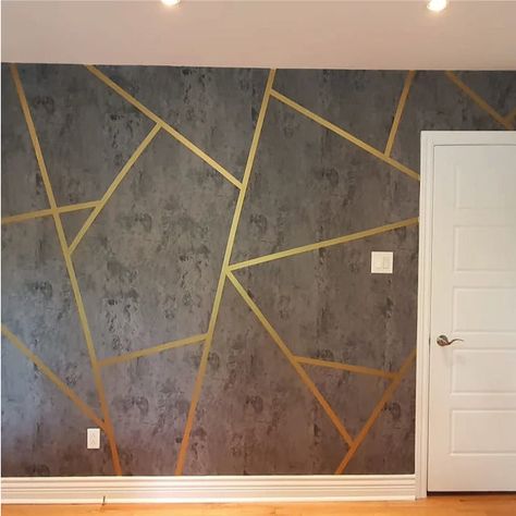 Stunning set of 18 geometric gold line wall decal stickers. Peel and stick to easily apply and create your own geometric feature wall! 
 Our geometric wall decals are a quick, and inexpensive fix to add some luxury onto your walls in your home. 
 SIZING 
Each pack contains 18 gold geometric wall sticker lines. Each line is 3 cm x 180 cm. 
  REMOVABLE 
Wall stickers can be removed without damaging walls & leaving residue. 
  HIGH QUALITY VINYL 
Our vinyl is sign writer grade wall vinyl, made Geometric Feature Wall, Small Wall Stickers, Metallic Wall Art, Gold Wall Stickers, Gold Wall Decals, Geometric Wall Paint, Sign Writer, Moving Walls, Wall Sticker Design