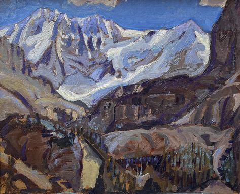 Rare 1928 Arthur Lismer painting of the Canadian Rockies is one of the finest of its type | Alan Klinkhoff Gallery | Art Dealers & Appraisers Arthur Lismer, Scottish Music, Most Famous Paintings, Canadian Art, Canadian Rockies, Sketch Painting, Gallery Art, Canadian Artists, Museum Of Fine Arts