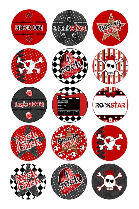 bottle cap Festa Rock Roll, Bottle Cap Projects, Bottle Cap Jewelry, Bottle Cap Art, Bottle Cap Crafts, Printable Images, Bottle Cap Images, Bottle Top, Pin Image