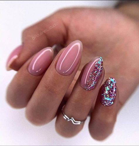 Nail Pinterest, Extension Nails, Idea Nail, Nails Trending, Nails Sparkle, Trending Nails, Nail Brown, Nails Silver, Nails Formal