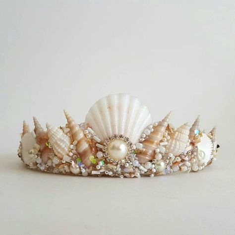 Beach Wedding Boho, Mermaid Crowns, Festival Crown, Costume Mermaid, Seashell Crown, Shell Crowns, Crown Aesthetic, H2o Mermaids, Mermaid Crown