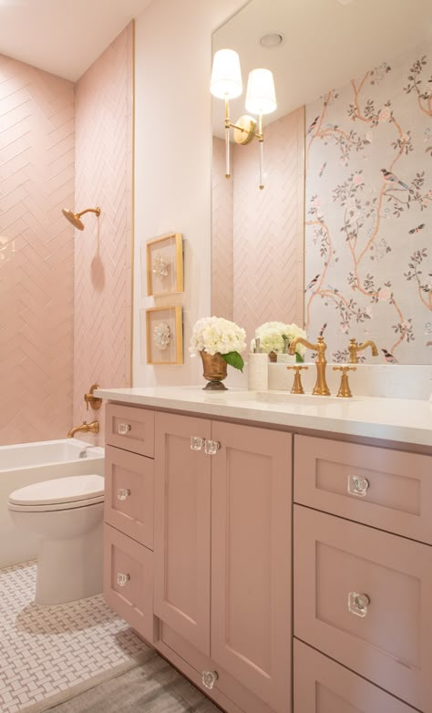 Project Reveal: Hip Acadian — Duckworth Interiors Girly Bathroom, Girly Apartments, Cozy Home Decor, Bath Girls, Girls Bathroom, Pink Bathroom, Bathroom Renos, Kids' Bathroom, Ideas Home