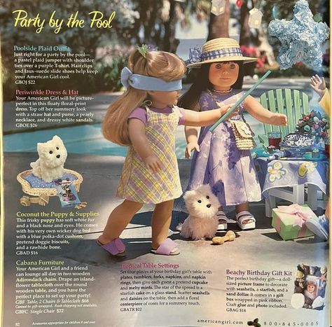 American Girl Catalog, Periwinkle Dress, Plaid Jumper, Pleasant Company, Pastel Plaid, Suede Slides, Puppy Supplies, Plaid Outfits, Purple T Shirts