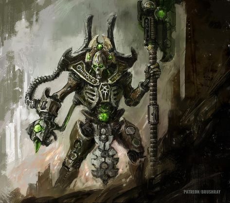 Necron OverLord by brushray on DeviantArt Necron Overlord Art, Necron Art, Necron Dynasties, Necron Overlord, Necrons 40k, Warhammer 40k Necrons, 40k Warhammer, 40k Artwork, Friends Poster