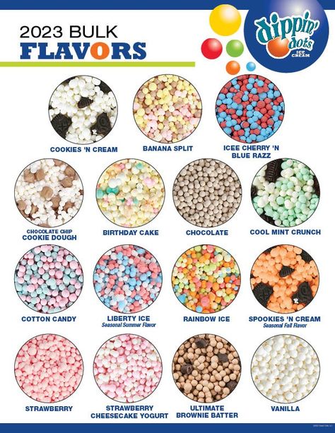 Dippin Dots Aesthetic, Dippin Dots Ice Cream, Dippin Dots, Chocolate Cookie Dough, Food Infographic, Sleepover Food, Junk Food Snacks, Cute Snacks, Delicacy Food