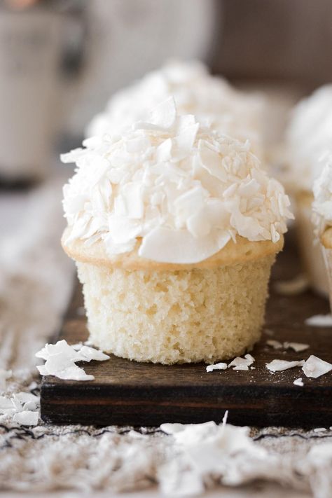 A high altitude recipe for soft and fluffy coconut cupcakes, filled with sweet caramel sauce and frosted with coconut cream cheese buttercream. Coconut Cream Cupcakes, Coconut Cream Cheese, Cupcakes Filled, Fun Cupcake Recipes, Caramel Cupcakes, Eat Cupcakes, Cream Cheese Buttercream, Coconut Cupcakes, Coconut Caramel