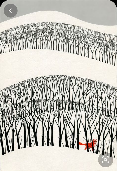 Sabra Field, Fox In Winter, 자작나무 그림, Linocut Printmaking, Linocut Art, Google Lens, Winter Art, Pen Art, Red Fox