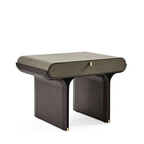 Bedside Table Design, Wooden Structure, Furniture Bedside Table, Night Table, Bedroom Furniture Design, Furniture Details, Bedside Cabinet, Occasional Chairs, Leather Upholstery