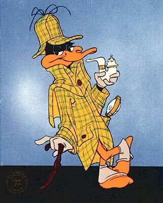 Daffy Duck as Dorlock Holmes Daffy Duck, Grinch, Detective, Humanoid Sketch, Art