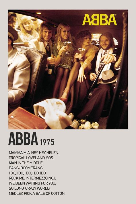 Abba Aesthetic Vintage, Album Polaroid Poster, Living Room Posters, Posters Bedroom, World Music Day, Grunge Posters, Minimalist Music, Fan Girling, Canvas Wall Art Living Room