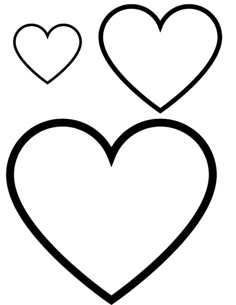 Fourth Of July Printables Free, Thanksgiving Printables Free, Heart Shapes Template, Printable Heart Template, Shape Coloring Pages, Valentine Template, Heart Stencil, Heart Coloring Pages, Easter Printables Free