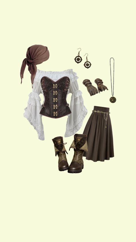 outfit inspo! ~ ⚔️ 🏴‍☠️ #pirate #pirateaesthetic #piratestyle #steampunk #steampunkstyle #steampunkaesthetic #style #fyp #inspo #inspiration #outfitinspo #styleinspo #fashion #fashioninspo #outfit Caribbean Outfits, Steampunk Aesthetic, Pirate Outfit, Pirate Fashion, Pirate Halloween, Clothing Design Sketches, Fairy Clothes, Old Fashion Dresses, Steampunk Clothing