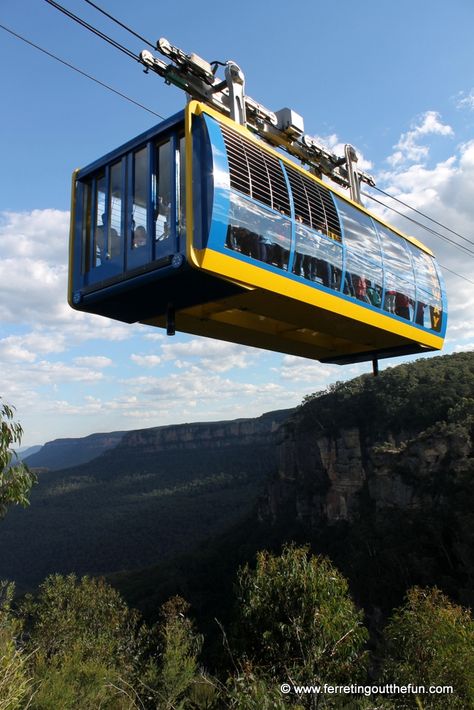 Scenic Skyway cable car in the Blue Mountains of Australia Nuristan Afghanistan, Interrior Design, Cover Pics For Facebook, Subway Train, Cable Cars, The Blue Mountains, Blue Mountains, Cable Car, City Car