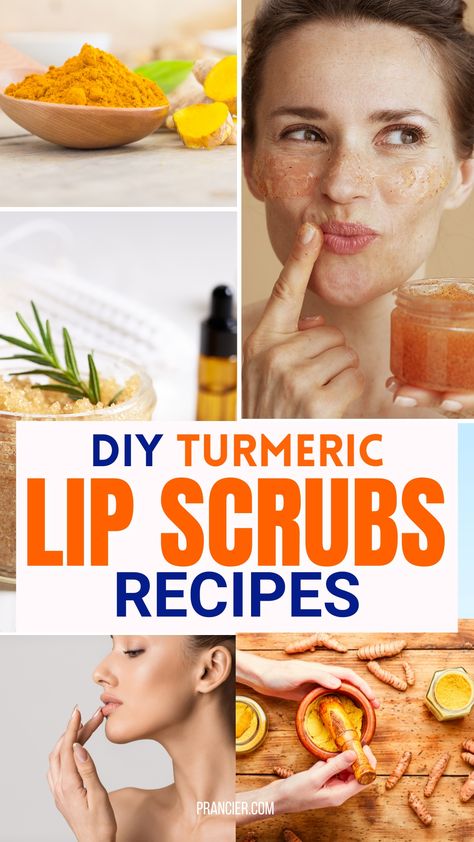 turmeric DIY Lip scrub Lip Lightening Scrub, Brightening Lip Scrub Diy, Turmeric Lip Lightening, Tumeric Lip Lightening Recipe, Lip Brightening Diy, Tumeric Lip Scrub Recipe, Lips Scrub Homemade, Lip Scrub Diy For Dark Lips, Diy Tumeric Scrub