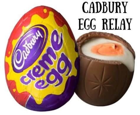 Cadbury Egg Relay Cadbury Creme Egg Recipes, Creme Eggs, Cadbury Eggs, Cadbury Creme Egg, Creamy Eggs, Cadbury Chocolate, Creme Egg, Chocolate Shells, Easter Eggs Chocolate